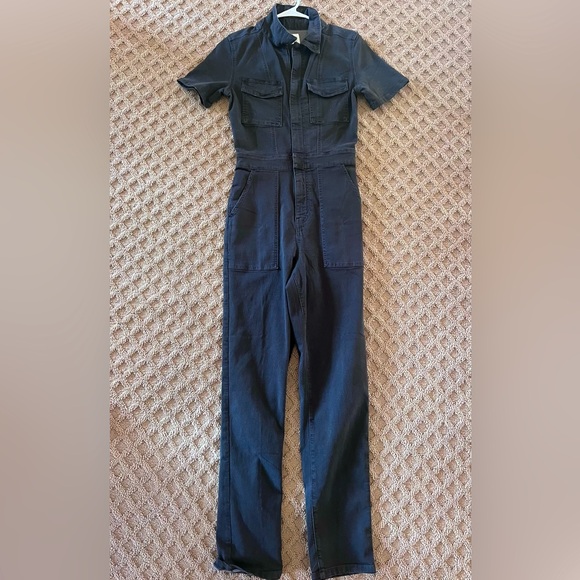Aerie Utility Denim Jumpsuit Size XS - Picture 1 of 6